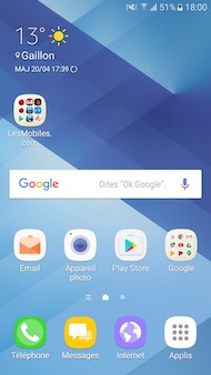 Samsung Galaxy A3 (2017) interface