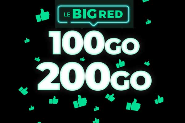 Le retour du BIG RED avec trois forfaits pas chers valables jusqu'au 27 juillet