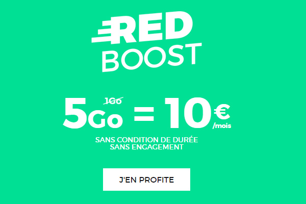 SFR : forfait illimité RED 5 Go à 10 euros