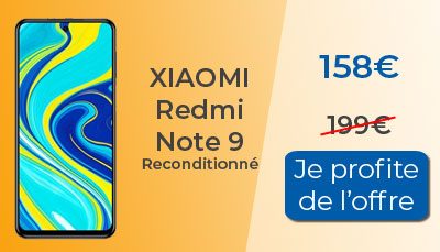 Le Xiaomi Redmi Note 9 est à 158?