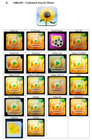 icones Apple iOS vs icones Samsung TouchWiz