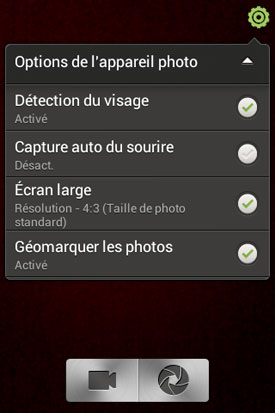  Test HTC Desire C : menu photo