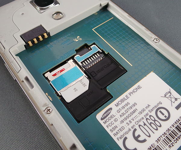 Samsung Galaxy S4 Mini : microSIM