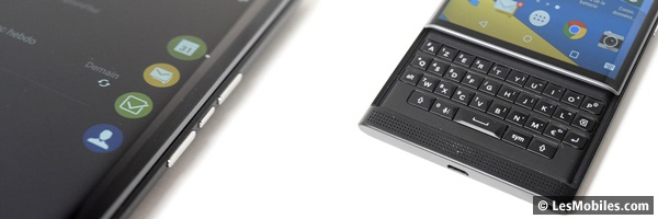 Blackberry Priv : boutons du volume et clavier