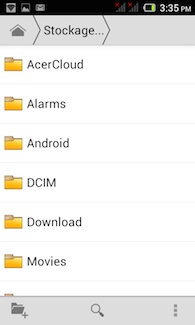 Acer Liquid Z4 Interface