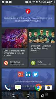 HTC Desire 530 : BlinkFeed