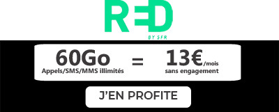 Forfait 60Go à 13? chez RED by SFR