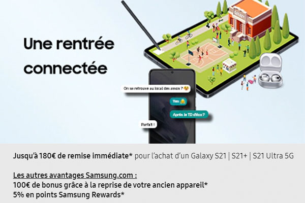 Promo rentrée sur le Samsung Shop : grosses remises sur les Galaxy S21 Series !