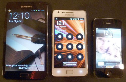 Samsung Galaxy Note test mi-tablette mi-smartphone écran tactile super amoled 5,3 pouces stylet s pen