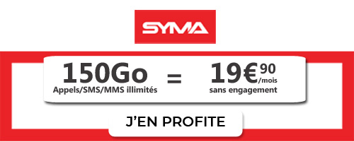 Forfait Syma Mobile 150Go