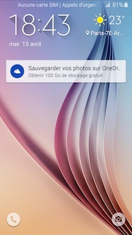 Samsung Galaxy S6 interface