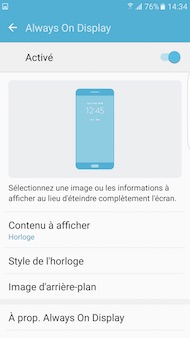 Samsung Galaxy S7 Edge interface