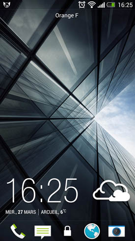 HTC One lockscreen