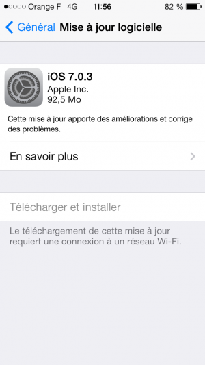 iOS 7.0.3 : stabilité et sécurité à l'honneur