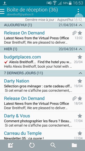 Samsung Galaxy S5 : interface Touchwiz