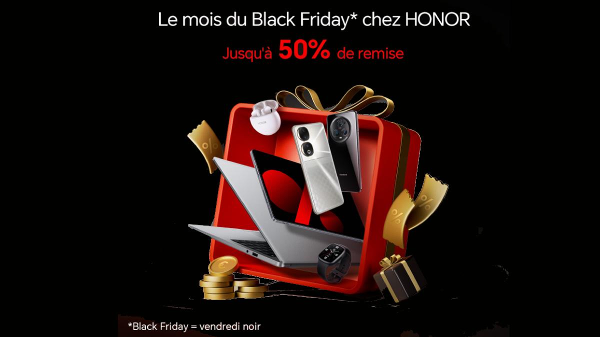 Black Friday 2023 : des promos de folie allant jusqu’à -50 % sur les meilleurs produits HONOR !