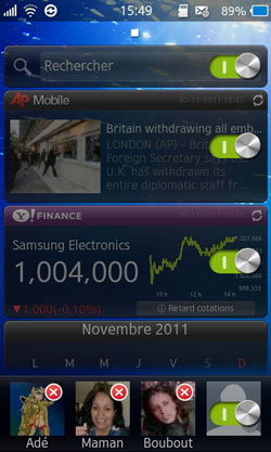 Test Samsung Galaxy Wave 3 processeur 1,4 GHz dos coulissant écran super amoled 4 pouces 5 mégapixels Bada 2.0 Live Panel Samsung Apps