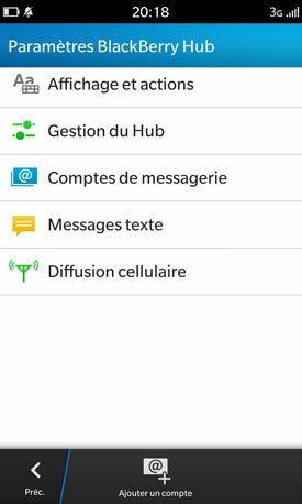 BlackBerry Z10 : Hub
