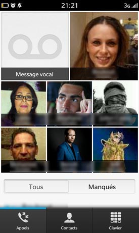 BlackBerry Z10 : contacts