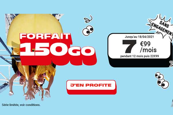 Deux promos incroyables chez NRJ Mobile : 60Go et 150Go d’Internet à partir de 2.99€ !