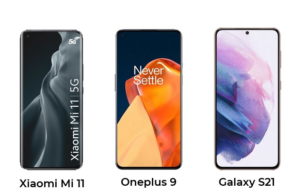 Comparatif : OnePlus 9, Xiaomi Mi 11 et Galaxy S21, lequel est le meilleur ?
