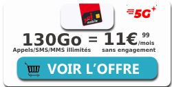 Forfait NRJ 130Go 5G