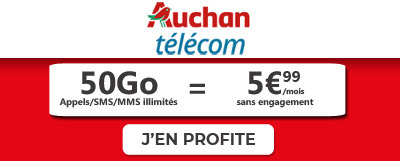 Promo Auchan Télécom : 50Go à 5.99?