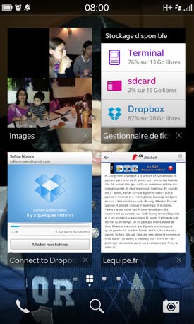 BlackBerry Z10 : Le gestionnaire de multitâche