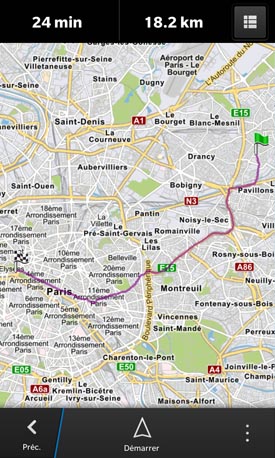 BlackBerry Z10 : Navigation GPS