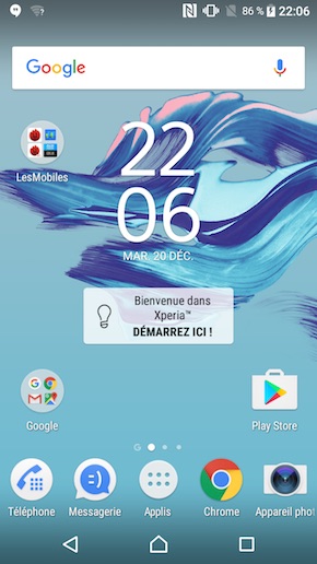 Sony Xperia X Compact interface