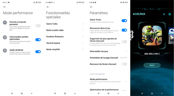Fonctionnalités spécifiques du Xiaomi Redmi  Note 10s