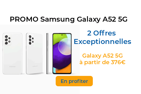 Chute de prix pour le Galaxy A52 5G chez Rakuten