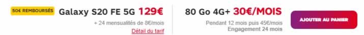 Samsung Galaxy S20 FE 5G en promo