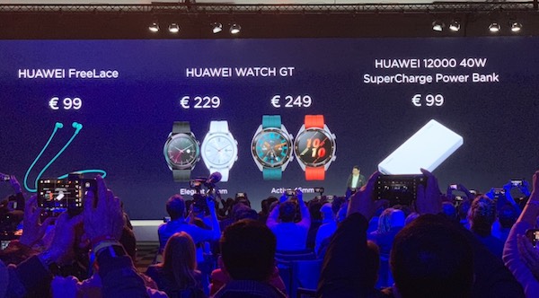 Huawei présente le Freelace, un casque sans fil, et deux nouvelles Watch GT