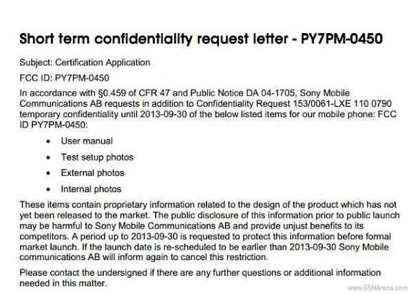Le Sony Xperia i1 s'arrête à la FCC