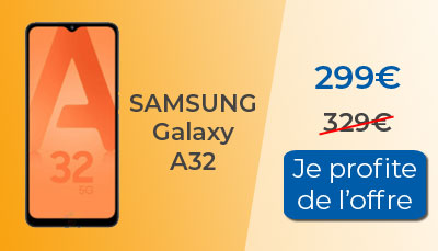 Samsung Galaxy A32 en promo chez Boulanger