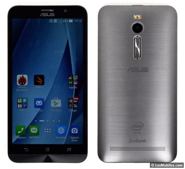 Asus Zenfone 2 : avant / arrière