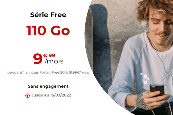 Free Mobile : le forfait mobile 110Go en série limitée à 9.99€ à saisir immédiatement