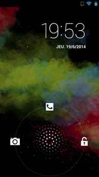 Wiko Rainbow : écran de verrouillage