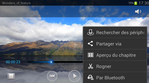 Samsung Galaxy S3 : lecteur vidéo