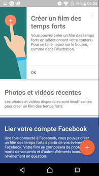 Sony Xperia XA : Movie Creator