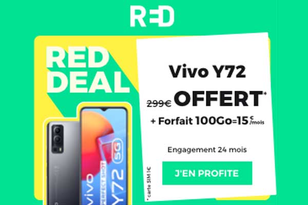 Découvrez le nouveau RED DEAL avec le Smartphone Vivo Y72 5G offert !