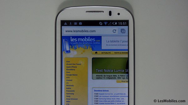 Alcatel One Touch Pop C5 : écran