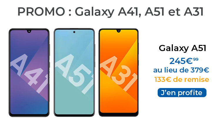 Promotions exceptionnelles : jusqu’à -35% sur les Samsung Galaxy A31, A41 et A51 chez Rakuten