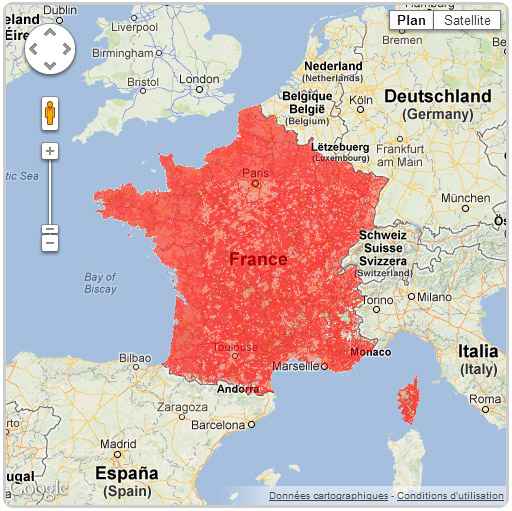 Free Mobile publie la carte de sa couverture réseau