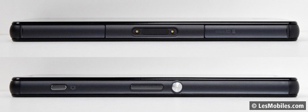 Sony Xperia Z3 : gauche / droite