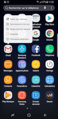 Samsung Galaxy S8 interface