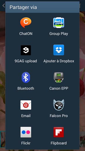 Samsung Galaxy S4 Mini : visionneuse d'images