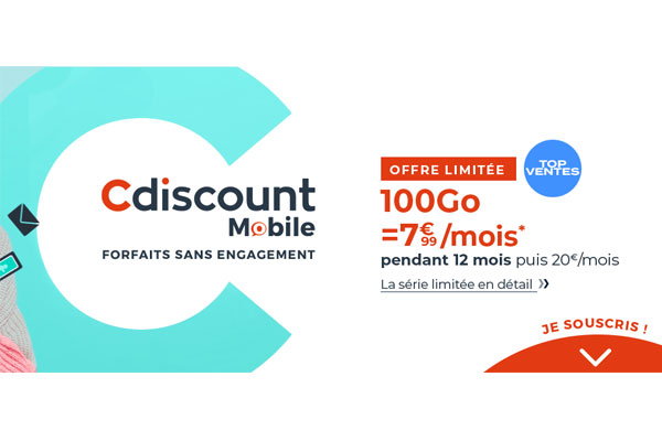 Moins de 48h pour profiter d'un forfait illimité avec 100Go à moins de 8€ !