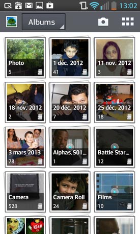 LG Optimus L5 II : albums